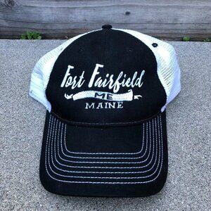 SINCE 1981 Fort Fairfield Maine Trucker Hat Men's Black Adjustable Cap​​